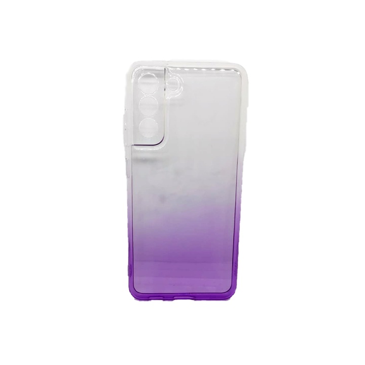 Gradient Silicone case за Samsung Galaxy S21 FE, изработен от гъвкав и ултра тънък силикон, градиент, Лилав