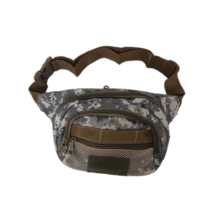 Állítható rekeszes táska zsebekkel és cipzárral, Multicolor