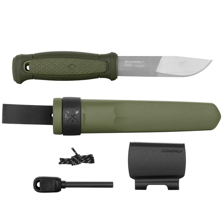 Kit de supravietuire, Morakniv, Otel inoxidabil/Cauciuc, 226 mm, Kaki