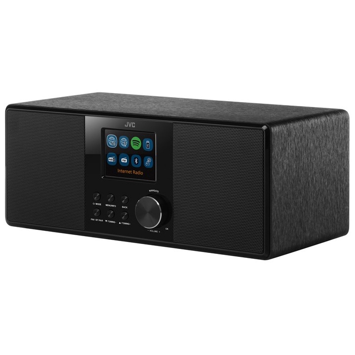 JVC RA-E981B интернет радио, DAB + / FM тунер, Bluetooth, Spotify, USB/MP3, AUX IN, изход за слушалки, дистанционно управление