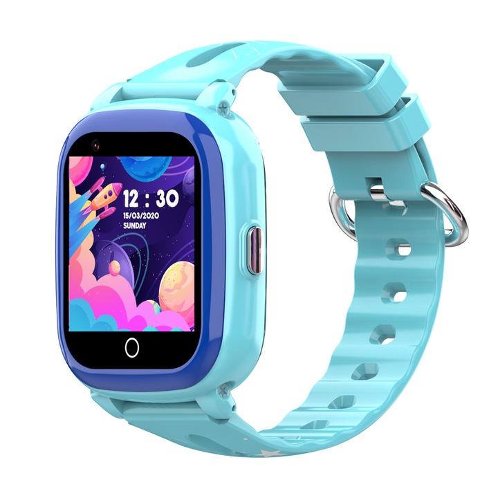 Wonlex KT10S Gyermek okosóra, 1,4" kijelző, telefon funkció, előzmények, lépésszámláló, riasztó, videohívás, játék, kék
