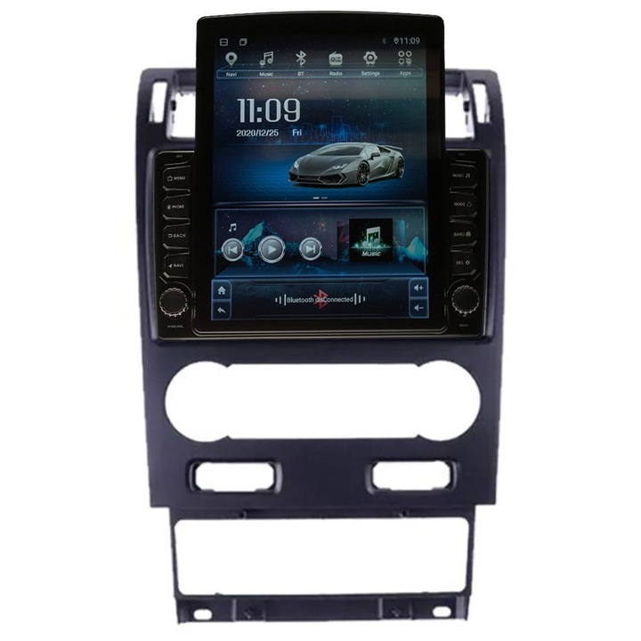 Navigatie AUTONAV Android GPS Dedicata Ford Mondeo 2000-2007 Clima Auto, Model XPERT Memorie 64GB Stocare, 2GB RAM, Display Vertical Stil Tesla 10" Full-Touch, WiFi, 2 x USB, Bluetooth, Quad-Core 4 * 1.8GHz, 4 * 50W Audio