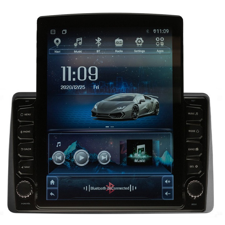 Navigatie AUTONAV Android GPS Dedicata Dacia Duster Dupa 2020, Model XPERT Memorie 64GB Stocare, 4GB RAM, Display Vertical Stil Tesla 10" Full-Touch, WiFi, 2 x USB, Bluetooth, 4G, Octa-Core 8 * 1.8GHz, 4 * 50W Audio