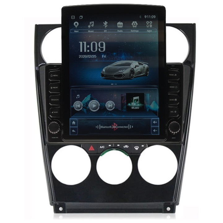 Navigatie AUTONAV Android GPS Dedicata Mazda 6 2002-2008 Tip 2, Model XPERT Memorie 128GB Stocare, 6GB RAM, Display Vertical Stil Tesla 10" Full-Touch, WiFi, 2 x USB, Bluetooth, 4G, Octa-Core 8 * 1.8GHz, 4 * 50W Audio
