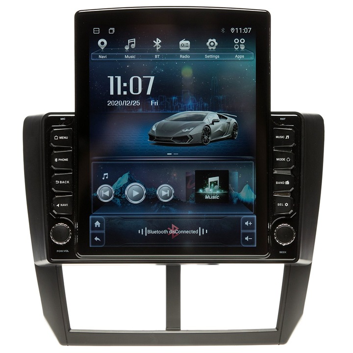 Navigatie AUTONAV Android GPS Dedicata Subaru Forester 2008-2012 si Impreza 2007-2013, Model XPERT 64GB Stocare, 2GB RAM, Butoane Si Volum Fizice, Display Vertical Stil Tesla 10" Full-Touch, WiFi, 2 x USB, Bluetooth, Quad-Core 4 * 1.8GHz, 4 * 50W