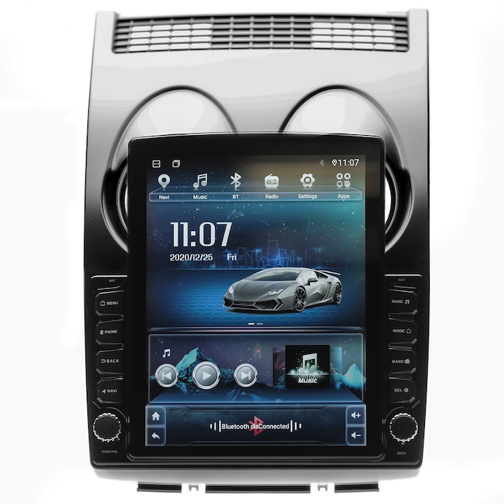 Navigatie AUTONAV Android GPS Dedicata Nissan Qashqai 2006-2013, Model XPERT Memorie 64GB Stocare, 2GB RAM, Butoane Si Volum Fizice, Display Vertical Stil Tesla 10" Full-Touch, WiFi, 2 x USB, Bluetooth, Quad-Core 4 * 1.8GHz, 4 * 50W Audio