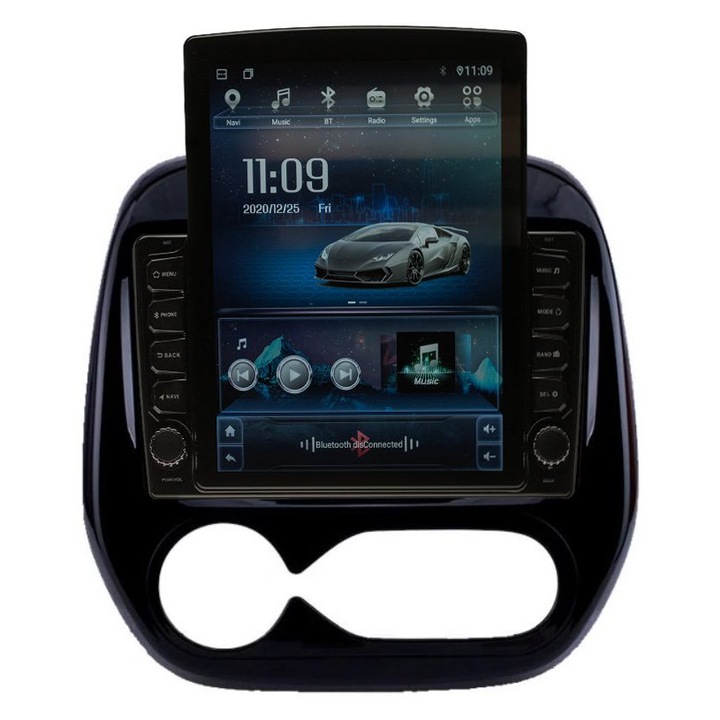 Navigatie AUTONAV Android GPS Dedicata Renault Kaptur 2016-2019 Clima Auto, Model XPERT Memorie 128GB, 6GB DDR3 RAM, Display Vertical Stil Tesla 10" Full-Touch, WiFi, 2 x USB, Bluetooth, 4G, Octa-Core 8 * 2.0GHz, 4 * 50W Audio