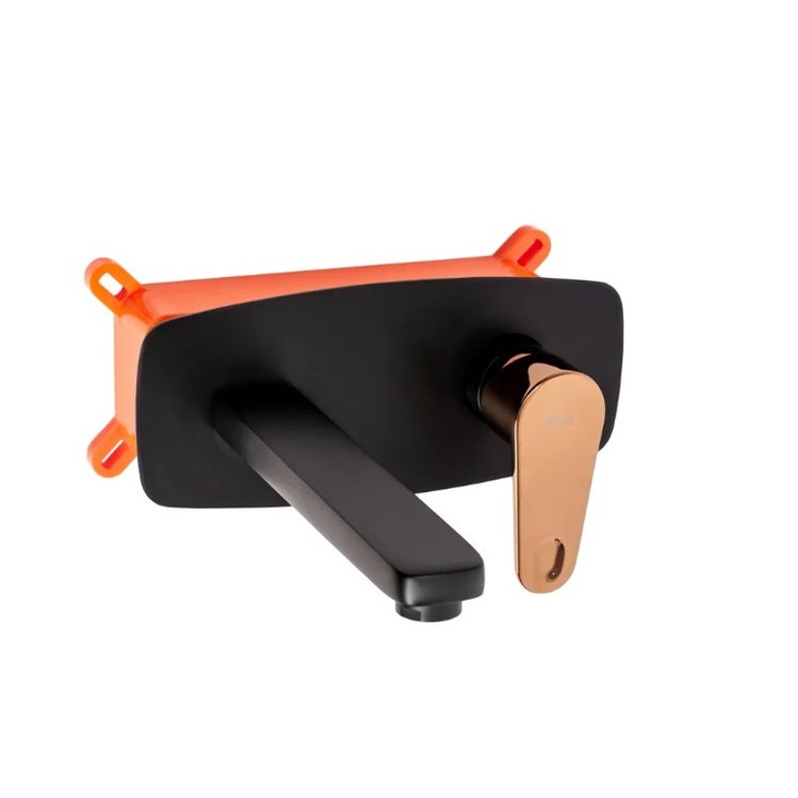 Смесител за мивка Rea Mild Rose Gold, Черен