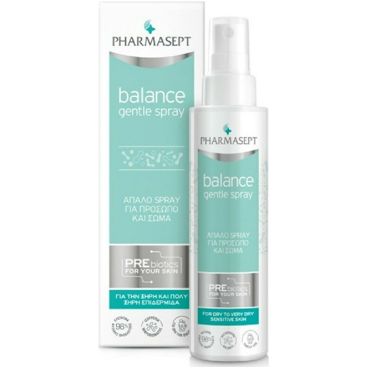 Spray bland pentru fata si corp, Pharmasept, Piele uscata/sensibila, 100 ml