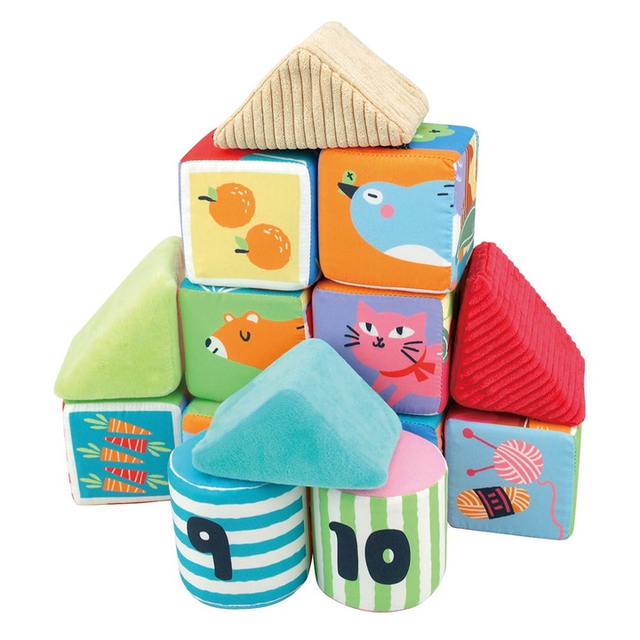 Set 14 blocuri de constructie, K's Kids, Multicolor