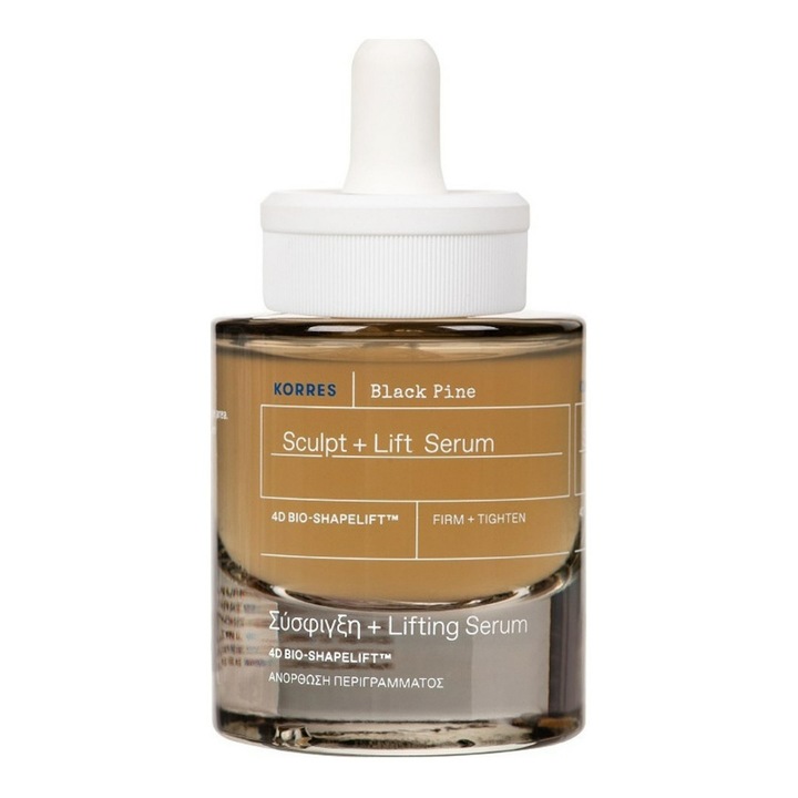Ser lifting, Korres, Pin negru, Reduce aspectul liniilor fine si ridurilor, 30 ml