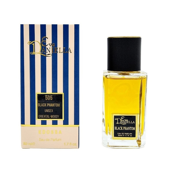 Apa de parfum, Edossa 505 Black Phantom, unisex, 50 ml