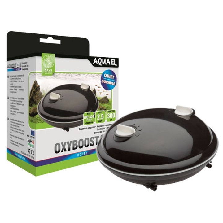 Pompa de aer pentru acvariu, Aquael, 200-300l, 2.5W, Negru