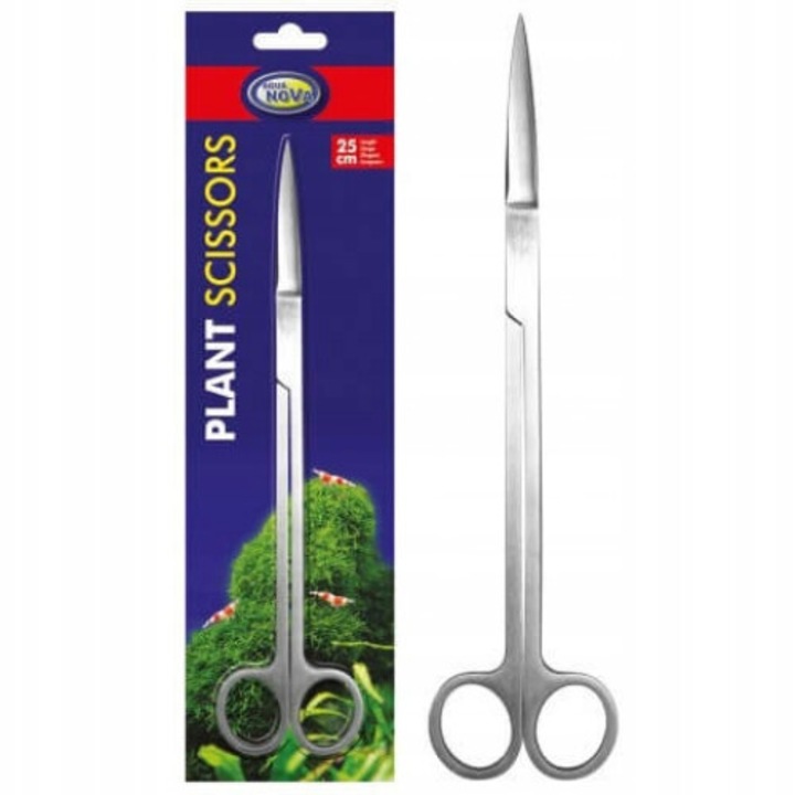 Foarfeca dreapta, Aqua Nova, Otel inoxidabil, 25cm, Argintiu