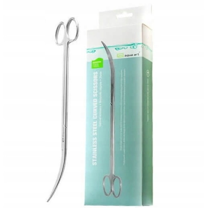 Foarfeca curbata, Aqua Art, Otel inoxidabil, 24cm, Argintiu