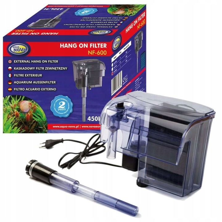 Filtru cascada, Aqua Nova, 200L, 7W, Gri