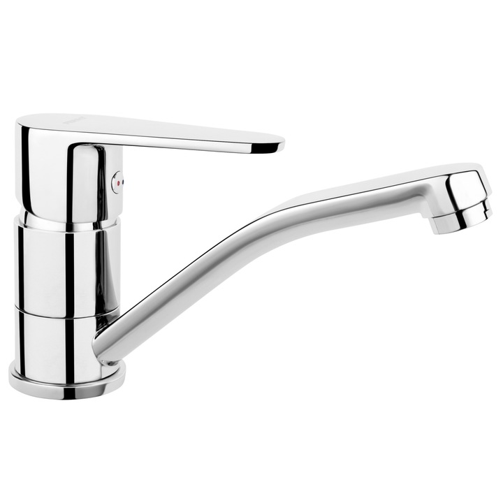 Смесител Ferro Algeo, За умивалник, Стоящ, Въртящ се чучур, Едноръкохватков, Керамичен затварящ механизъм