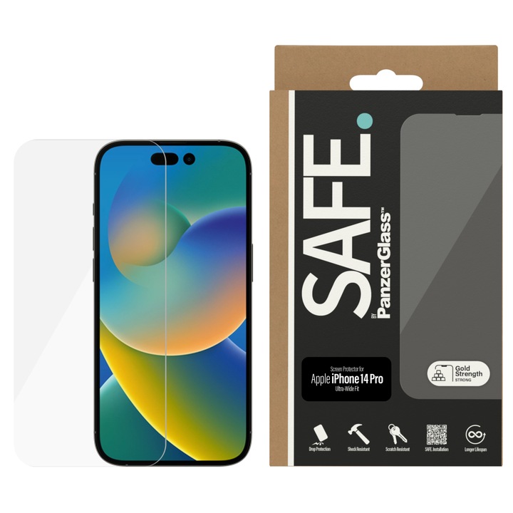 SAFE by PanzerGlass iPhone 14 Pro készülékhez Ultra-Wide Fit kijelzővédő SAFE95149