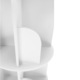 Etajera DacEnergy©, realizat din MDF laminat, multifunctional, rotative 360 °, 4 polite, 50,5x50,5x127 cm, finisaj alb