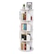 Etajera DacEnergy©, realizat din MDF laminat, multifunctional, rotative 360 °, 4 polite, 50,5x50,5x127 cm, finisaj alb