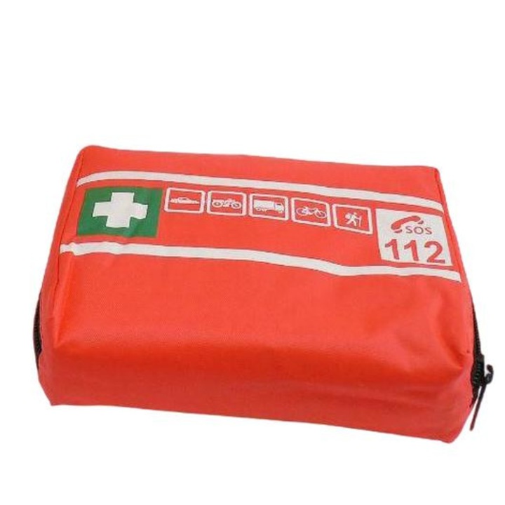Автомобилна аптечка 12 части 17x12x5 см Червени