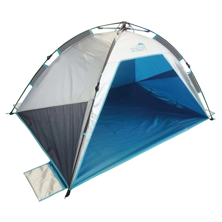 Adapost plaja Solart, Protectie solara UPF40+, 190x130 cm, greutate 1.65 kg, Multicolor