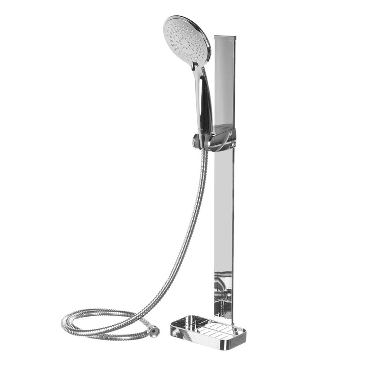 Set dus cu bara Wyga, 3 functii, sapuniera detasabila, L furtun 1.5 m, cromat