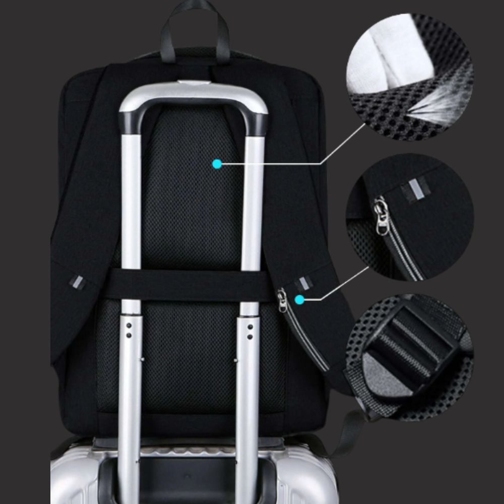 Rucsac Laptop, Antifurt, Business Backpack, 43 cm, impermeabil, USB