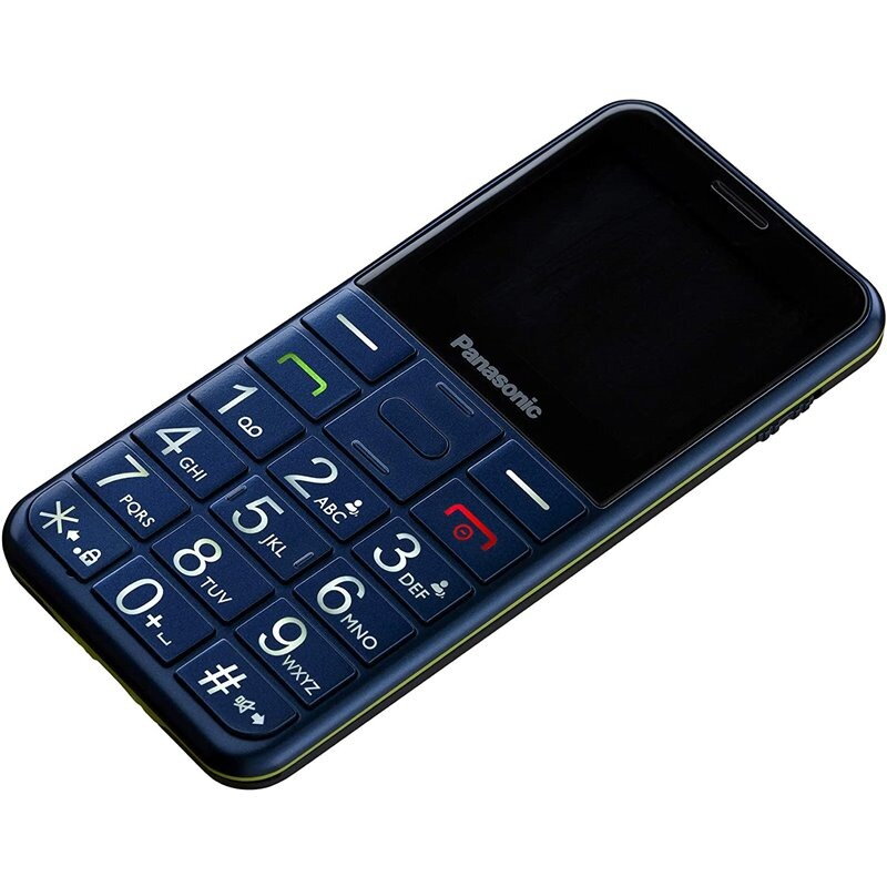 Telefon Mobil Panasonic KX-TU155 EXCN Single SIM, 2G, pentru seniori, buton SOS, Albastru
