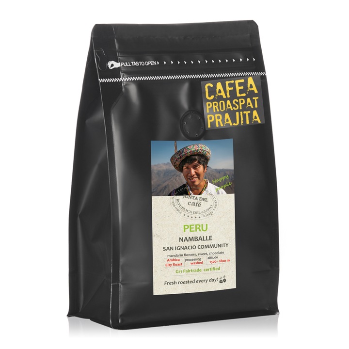 Кафе, Прясно изпечено, 500 гр, Peru Specialty Coffee, 100% арабика, Зърна