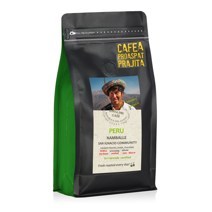 Cafea Proaspat Prajita, 500 gr, Peru Speciality Coffee, 100% Arabica, boabe