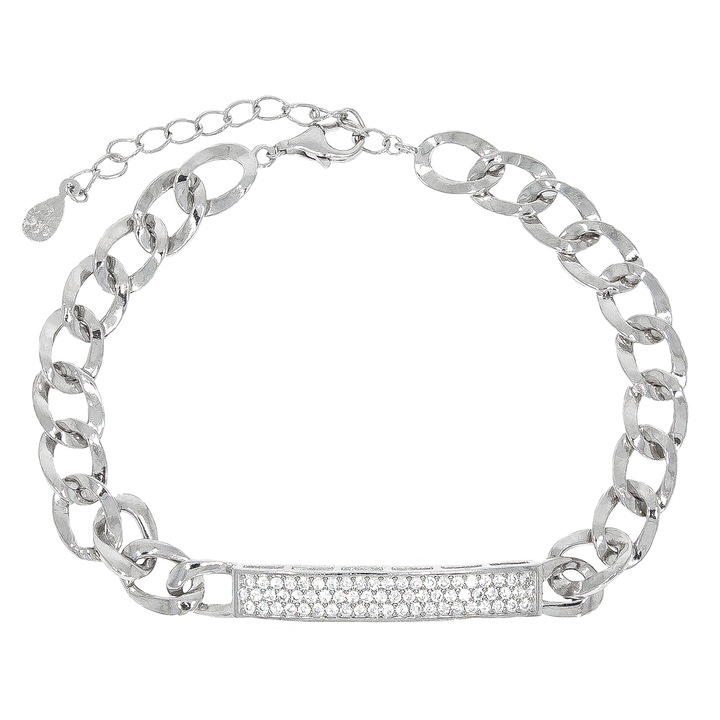 Bratara Argint cu Elemet Central si Zirconii