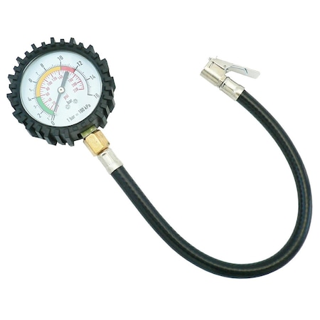 Manometru auto, Carcommerce, 16 bar, 50 cm, Negru