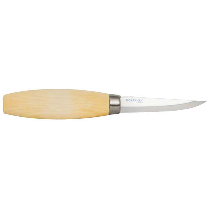 Cutit sculptura, Morakniv, Otel carbon/Lemn, Lama 82 mm, Bej
