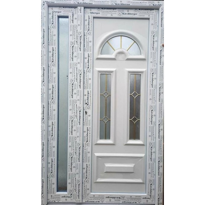 Usa dubla exterior Pvc, RHOMB GOLD, Alb, 150X200