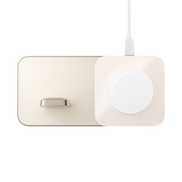 Nomad Base ONE Max MagSafe 15W Wireless charging station Pad Qi Premium glass for Apple iPhone and Apple Watch - GOLD - NM01175285