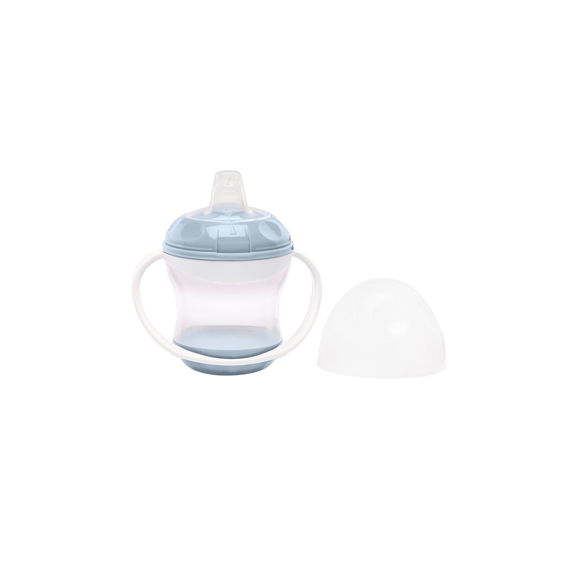 Cana anti-curgere cu capac si manere 180 ml Baby blue
