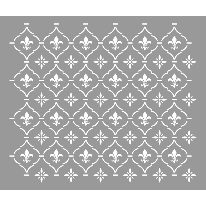 Sablon Refolosibil Repetitiv Amfor Damask Motif 65 x 55cm, grosime 0.5mm; SP169