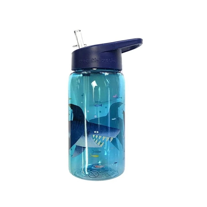 Бутилка Crocodile Creek Shark, За вода, От тритан, 450 мл