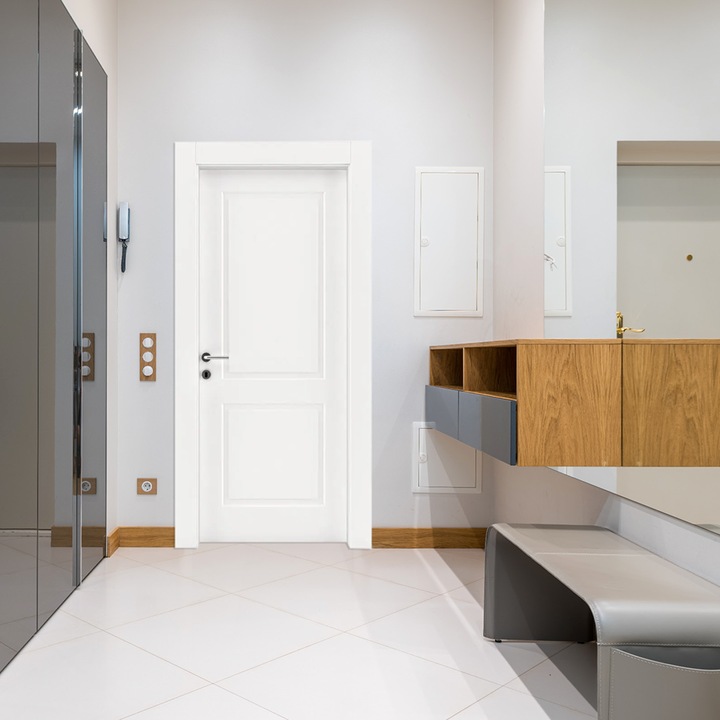 Usa de interior din MDF lacuit, Premia 1036, model L 022, alba, 2010/800 mm