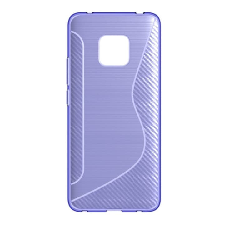 Huawei Mate 20 Pro Gigapack szilikon telefonvédő (s-line, karbon minta) lila, gigapack csomagolás
