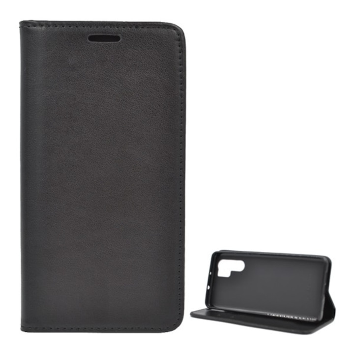 Mobiltelefon tok, kompatibilis, Huawei P30 Pro Gigapack tok álló, bőr hatású (flip, oldalra nyíló, asztali tartó) fekete, gigapack csomagolás