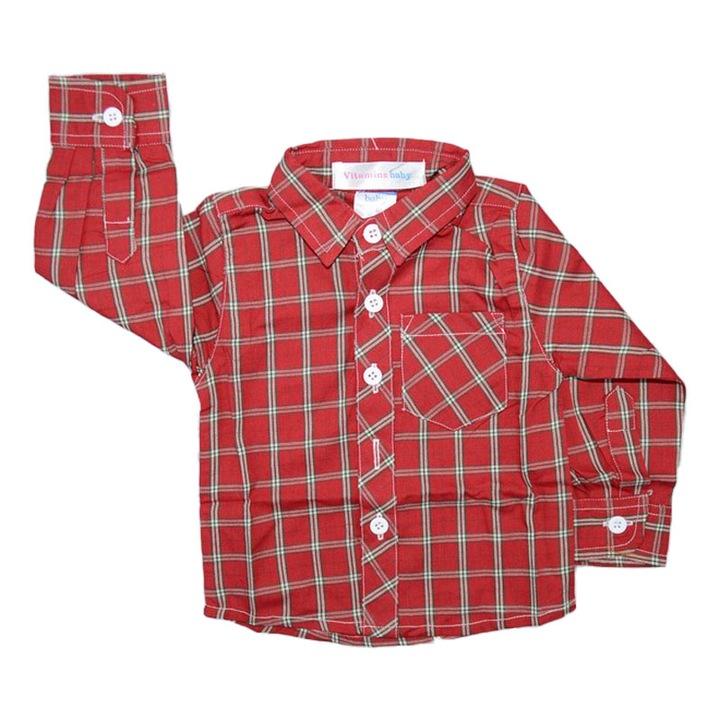 Тениска с дълъг ръкав за момче Vitamins baby CPB1133-92, Червена 68667