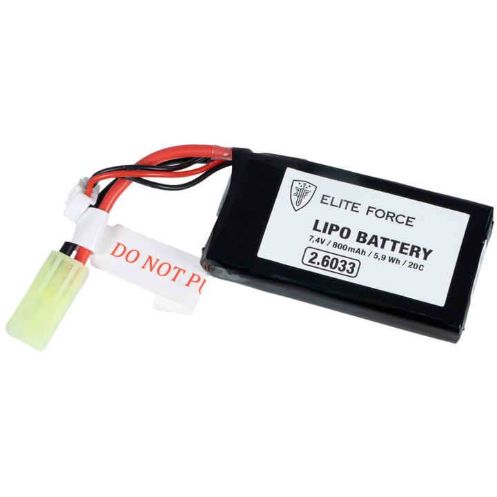 Baterie pentru replici arme electrice 7.4V, Elite Force, 1100mAh, 20C, Negru