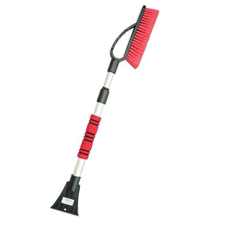 Carcommerce, Teleszkópos jégkaparó autókefével, 75-106 cm, piros/fekete
