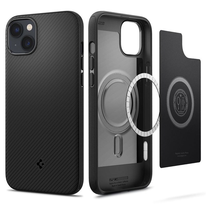 SPIGEN MAG ARMOR tok iPhone 14 Plus / 15 Plus készülékhez fekete