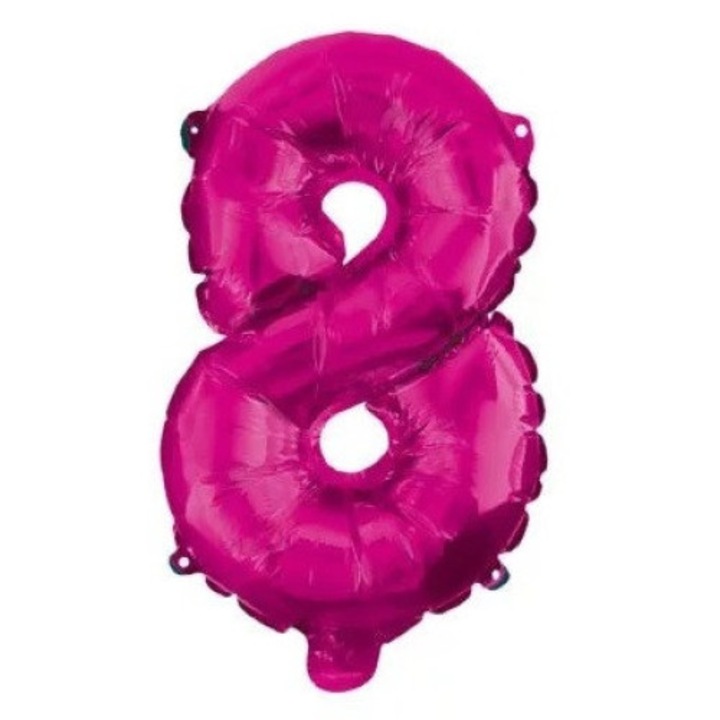 Hot Pink 8-as szám fólia lufi 95 cm