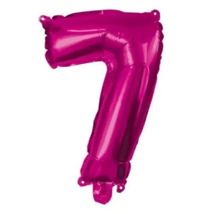 Hot Pink 7-es szám fólia lufi 95 cm