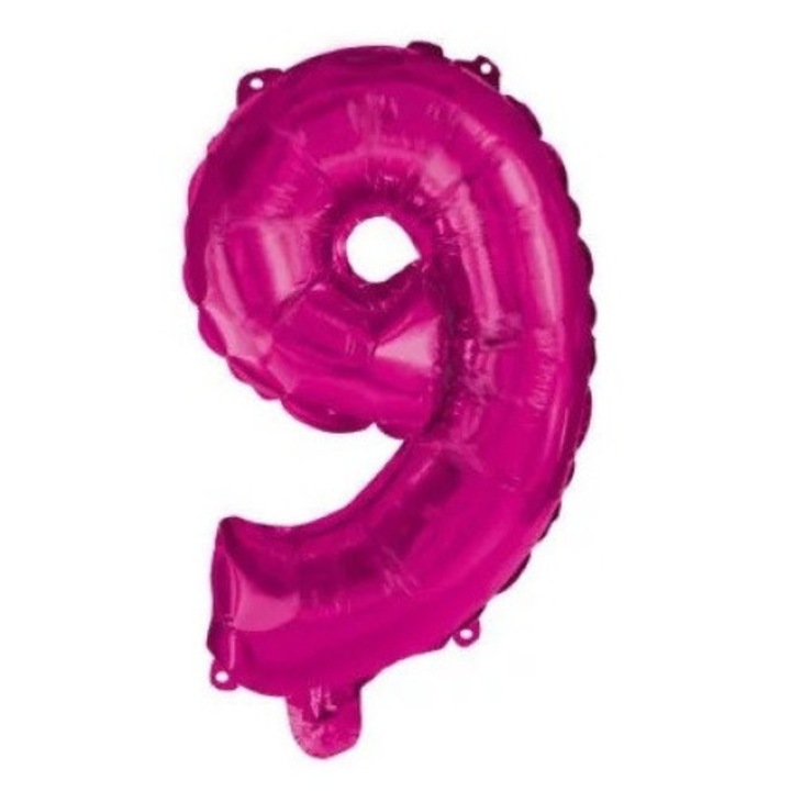 Hot Pink 9-es szám fólia lufi 95 cm