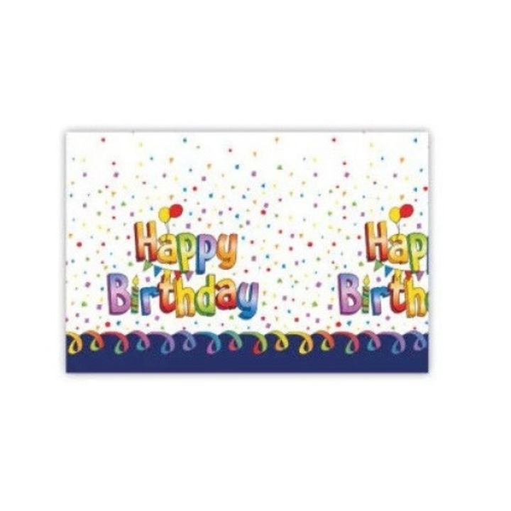 Многоцветна покривка Happy Birthday 120*180см